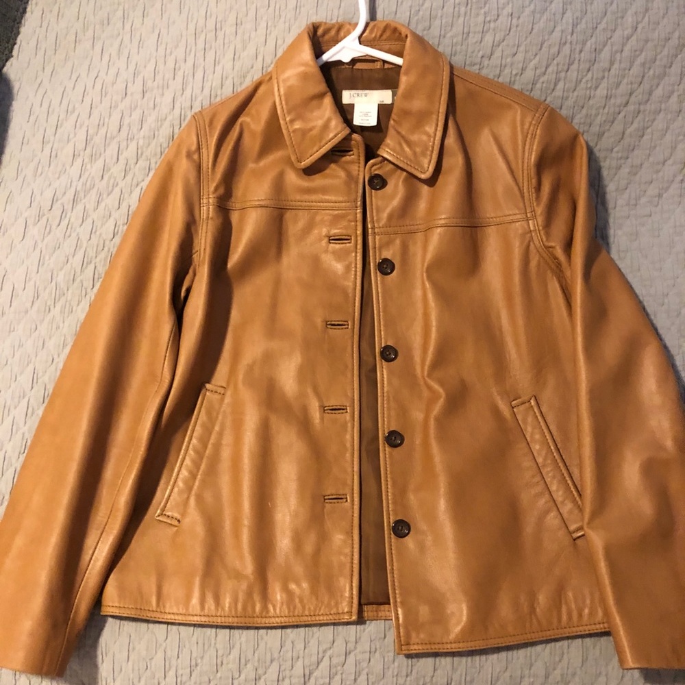 J crew leather jacket
